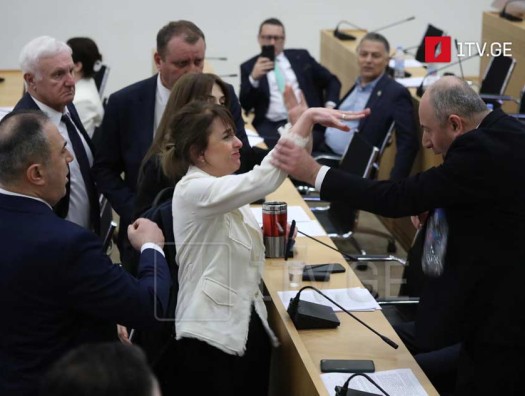 Грузинские депутаты швыряются бутылками 
